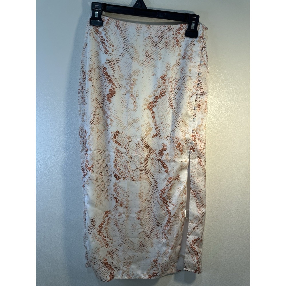 Cupcakes and Cashmere Snake Skin Print Satin Skirt Size 0